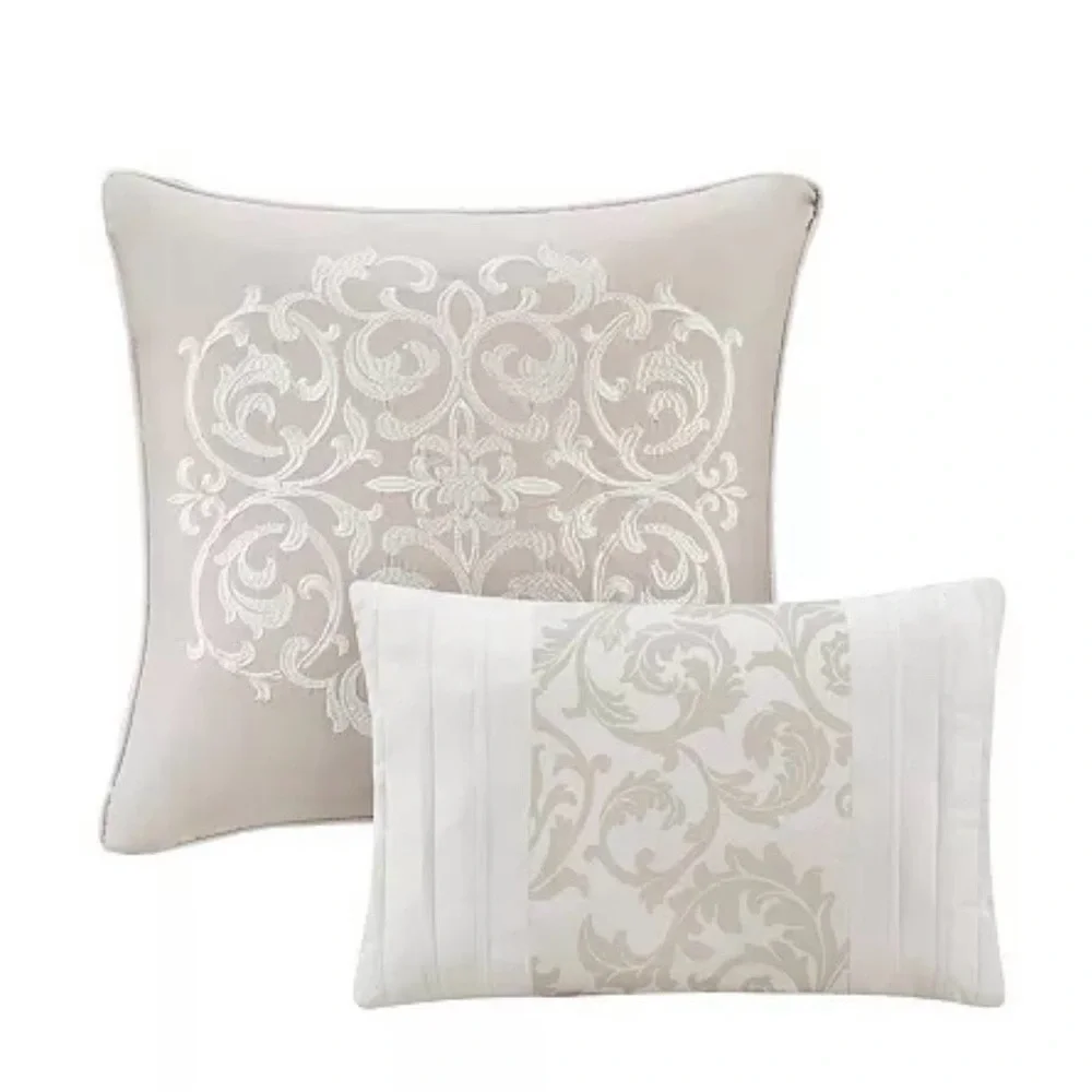 California King Elegant Cream Comforter 7piece Set